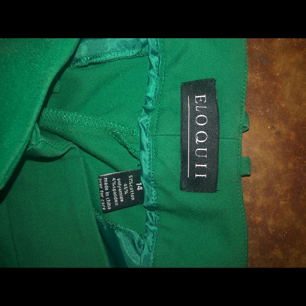 Green ankle slacks